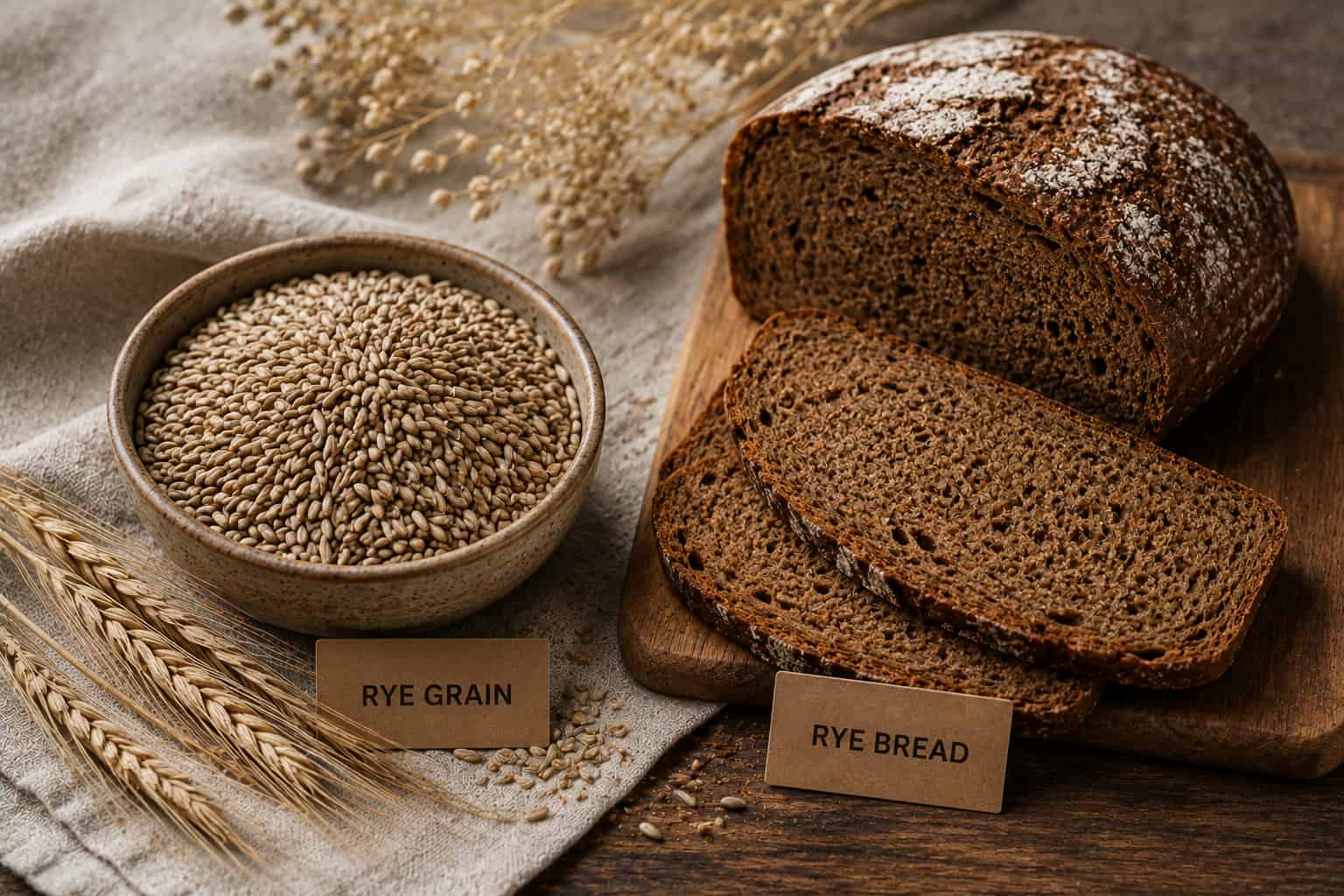 Rye grain and rye bread